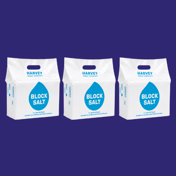 Sel Adoucisseur d'eau Harvey Bloc de sel 3 paquets, 6 blocs