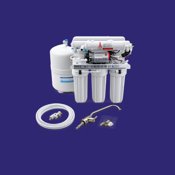 Système de filtration d'eau par osmose inverse à 5 étapes avec pompe ECO RO (RO5ECO)