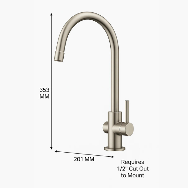 Robinet filtre en acier inoxydable TW PRO 1008