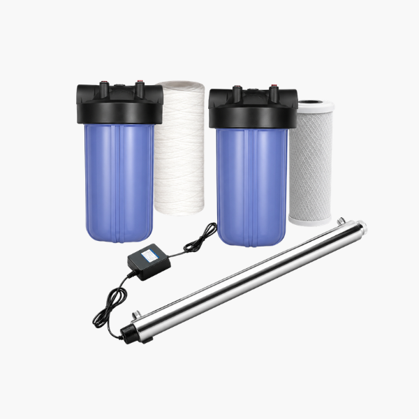 Filtration de récupération d'eau de pluie à haut débit avec filtre UV 48 LPM