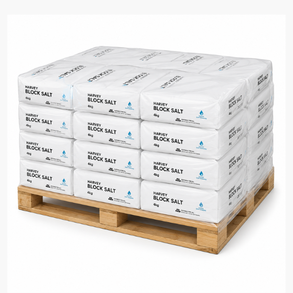 Blocs de sel 1 palette complète (120 paquets), 2 blocs de 4 kg par paquet